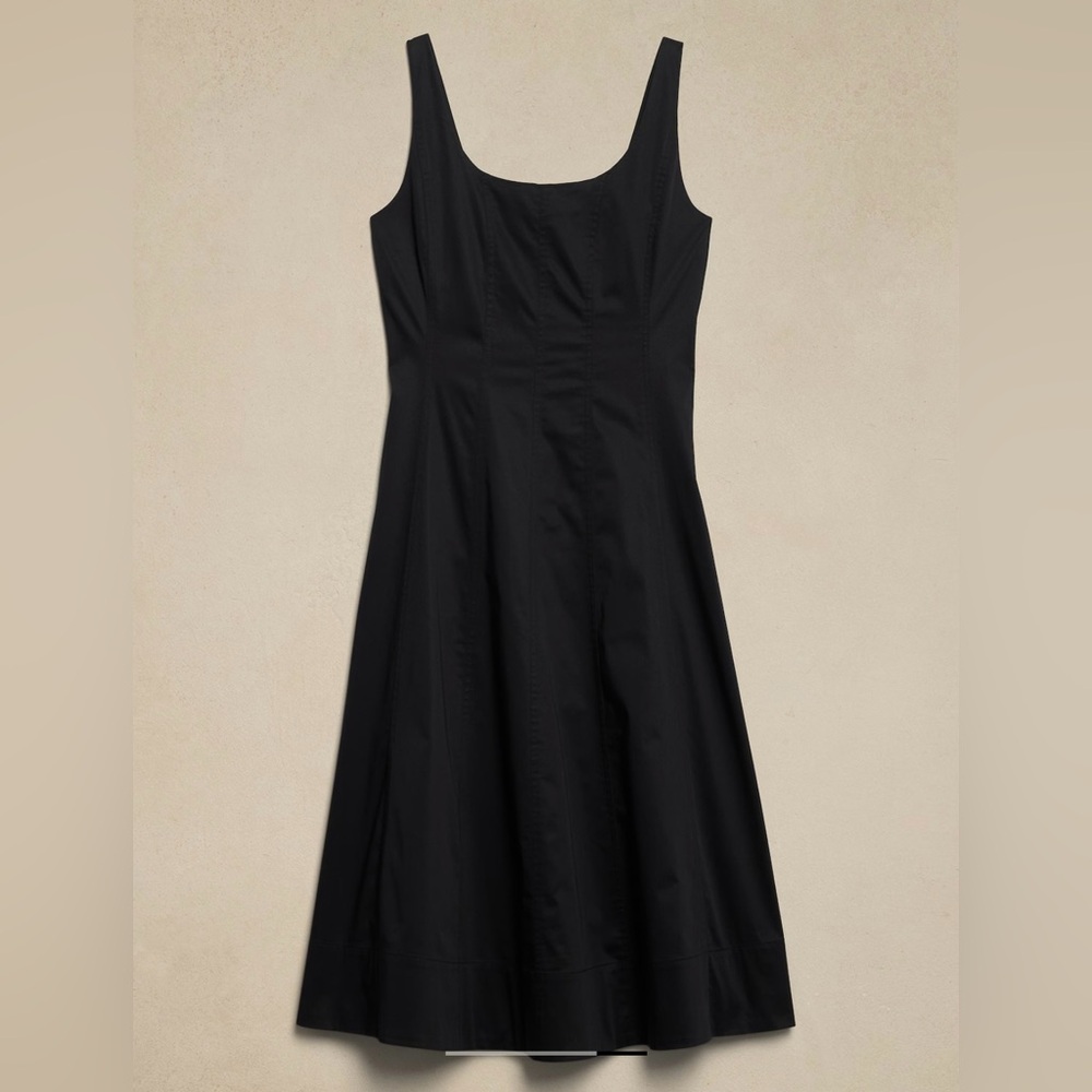 NWT Banana Republic Factory Cotton-Satin Midi Dress